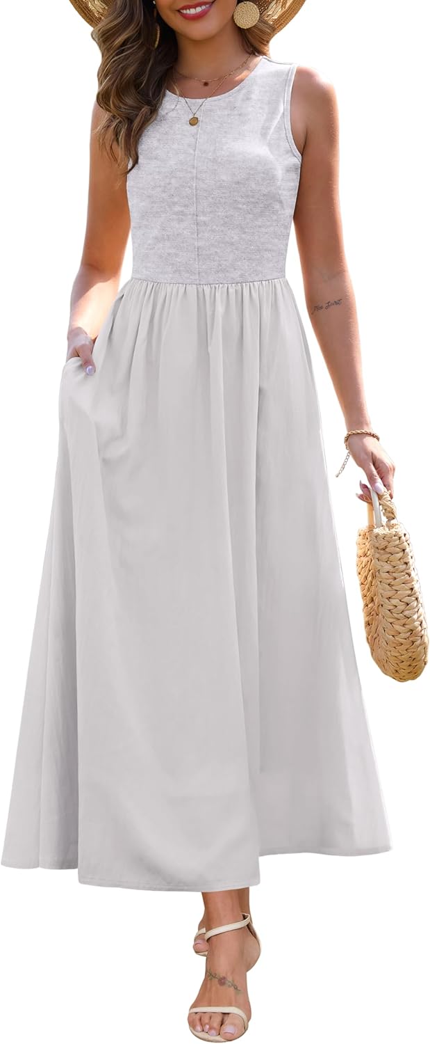 Zattcas Women's Summer Casual Maxi Dress with Pockets and Style