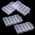Clear Plastic Fishing Tackle Storage Box 4 Pack - 5 Compartments