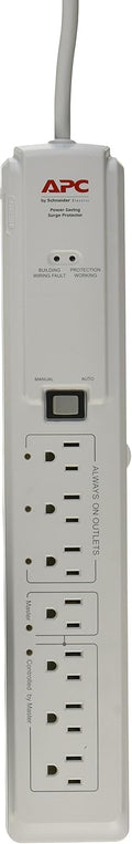 APC 7-Outlet Surge Protector 1020 Joules - Energy Saving Power Strip