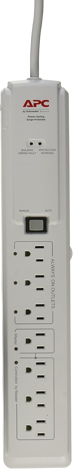 APC Surge Protector Power Strip with 7 Outlets and 1020 Joules