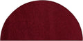 Ambiant Pet Friendly Burgundy Half Round Area Rug 42in x 84in - Soft
