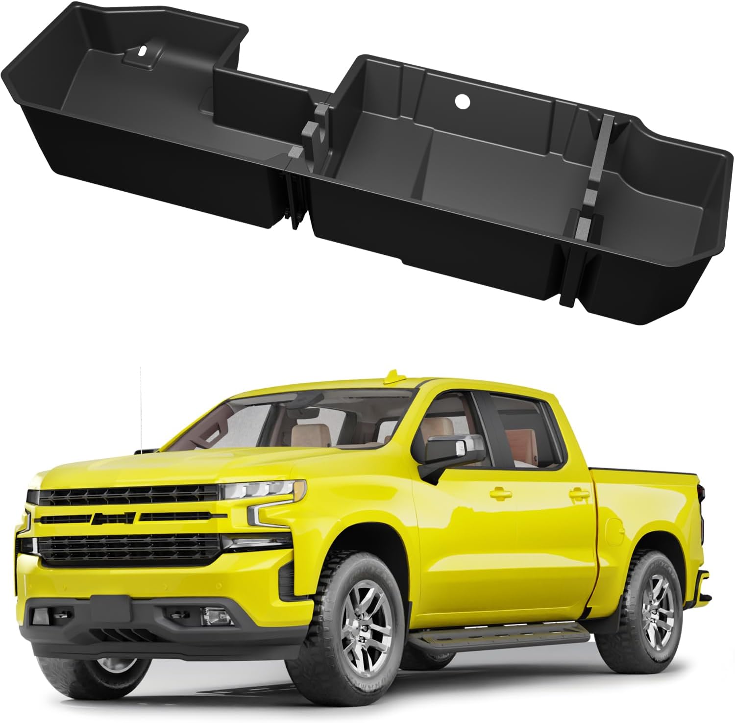KINGGERI Under Seat Storage Boxes for Chevy Silverado & GMC Sierra