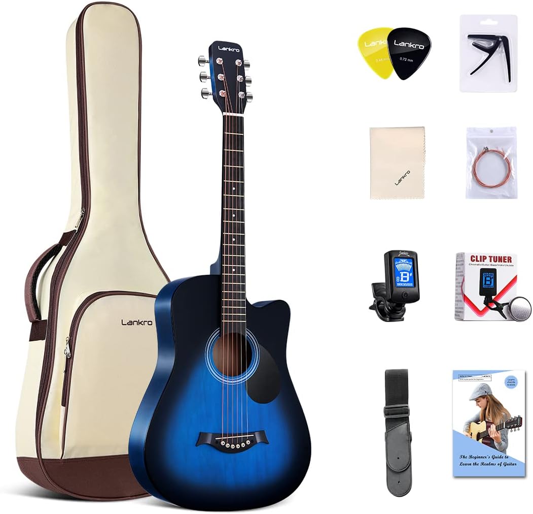 38 Inch Acoustic Guitar Beginner Kit for Adults and Students