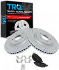 TRQ Front Performance Brake Pad & Rotor Kit - Quiet, Low-Dust Stopping