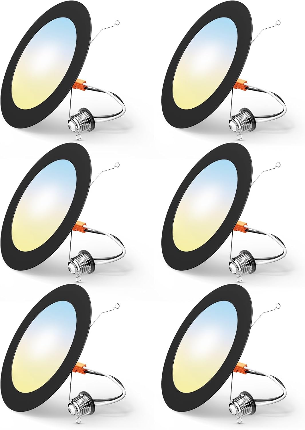 FREELICHT 6 Pack 6 Inch Dimmable LED Recessed Lighting Options