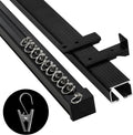 Super Heavy-Duty Ceiling Curtain Track Black 3ft to 6ft - Smooth