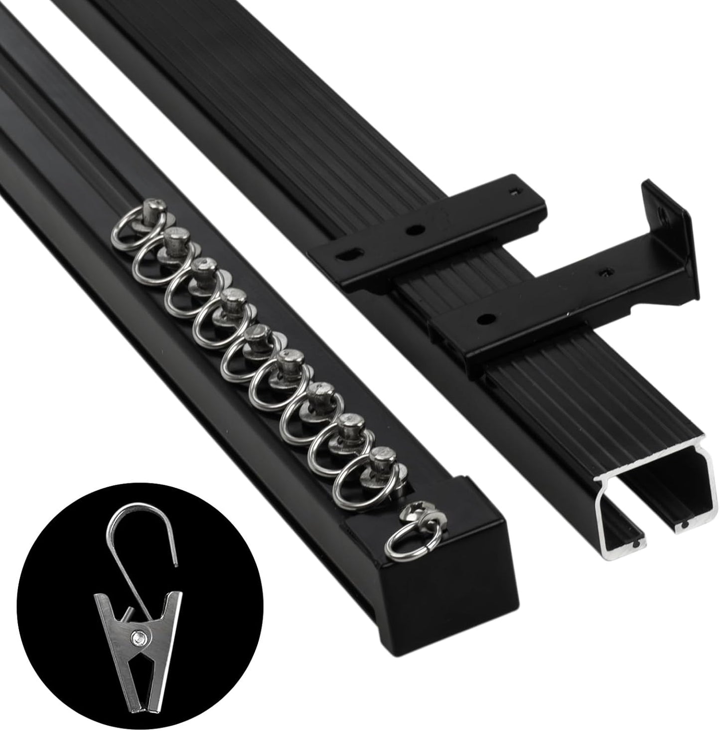 RANBOLIFE Heavy-Duty Easy Install Curtain Track - Smooth Sliding Room Divider