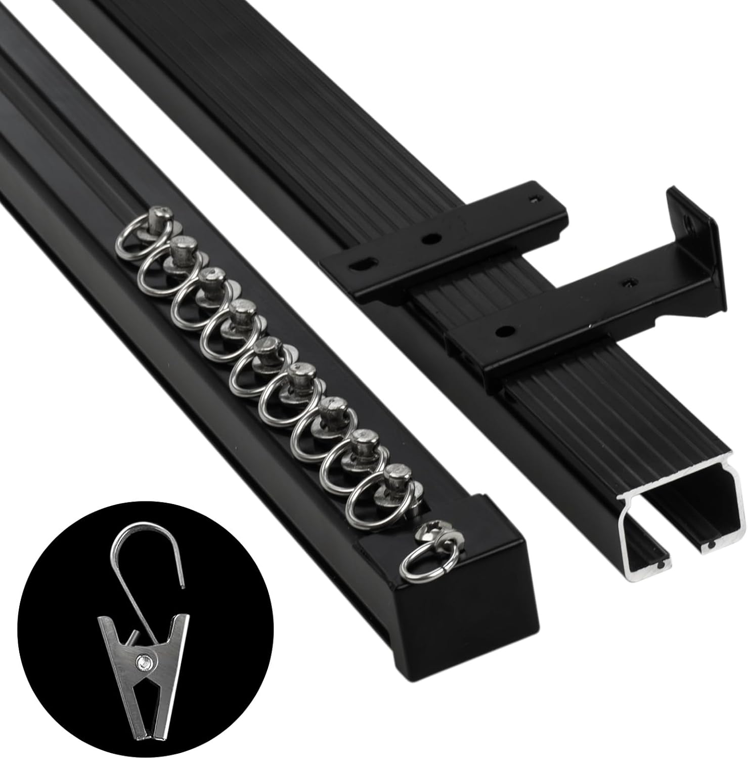 RANBOLIFE Heavy-Duty Easy Install Curtain Track - Smooth Sliding Room Divider