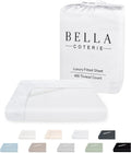 Queen Size Bamboo Viscose Fitted Sheet 18in Deep Pocket - White