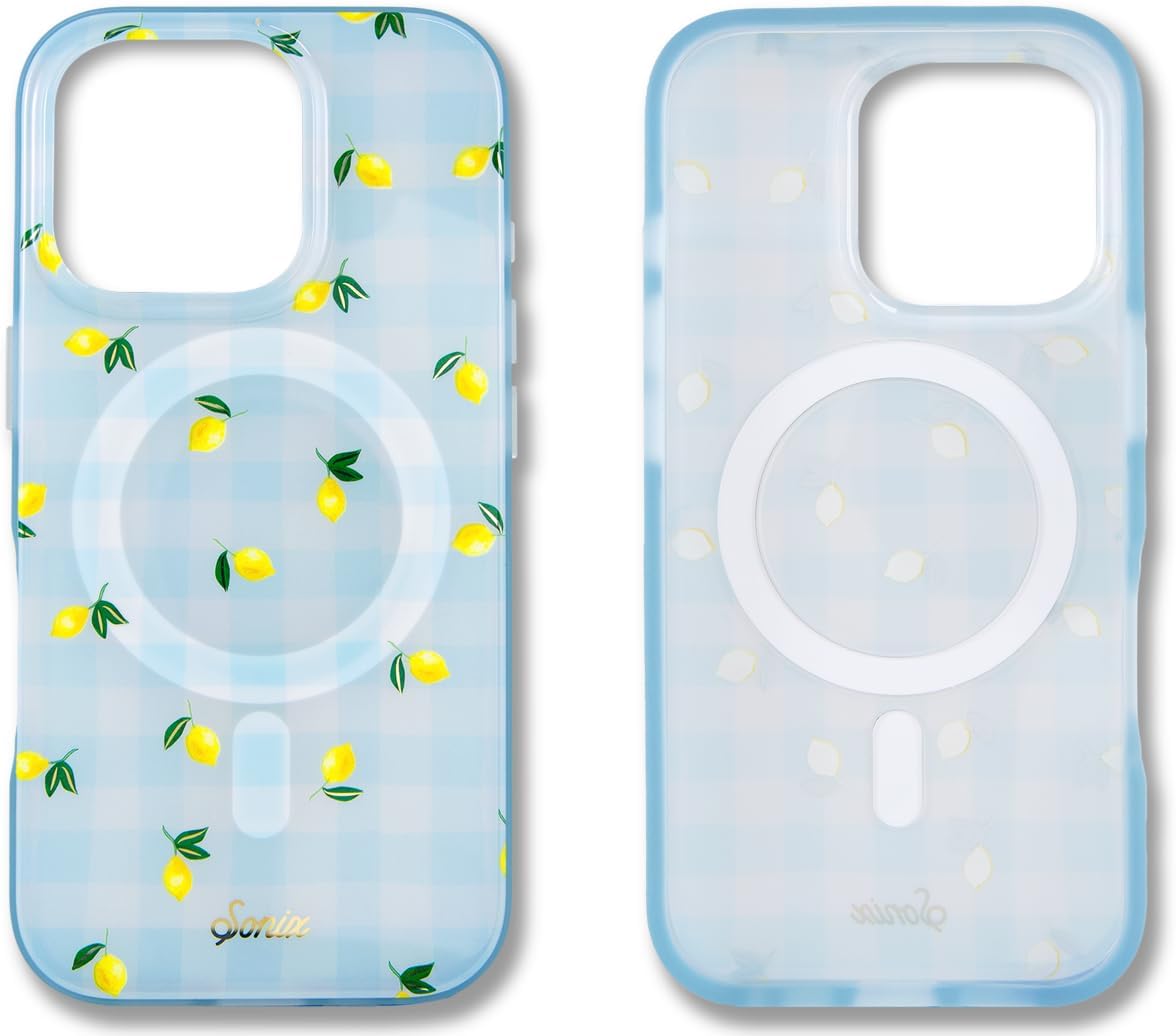 Sonix Phone Case for iPhone 16 Pro with Lemon Gingham Style
