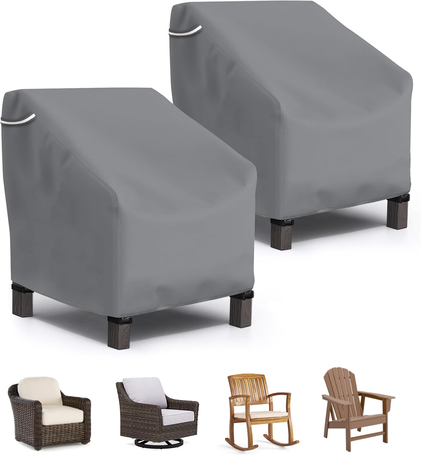 STARTWO Outdoor Chair Covers for Swivel Rocking Chairs 2 Pack
