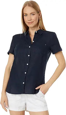 Tommy Hilfiger Women's Camp Shirt: Stylish Comfort for All Occasions