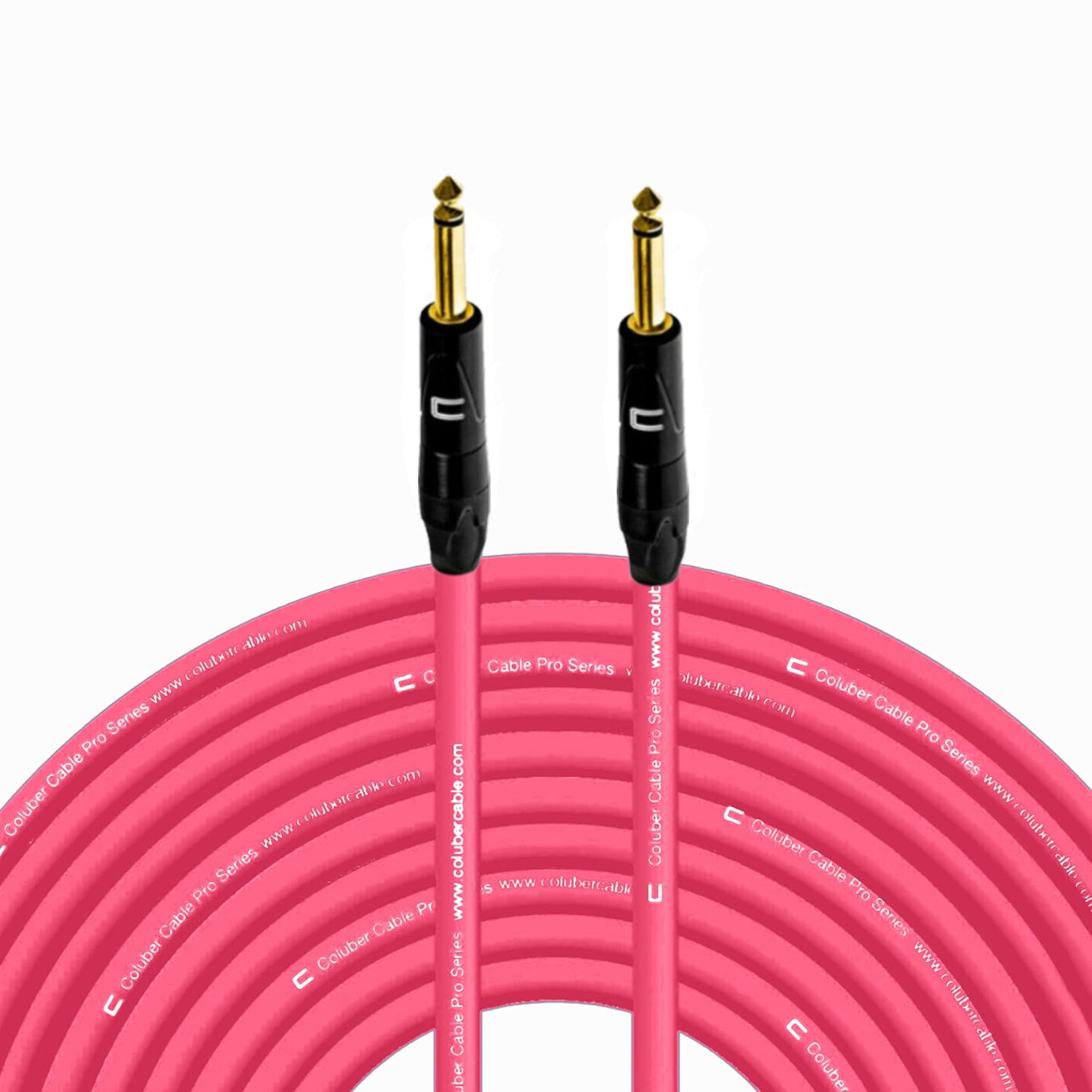 Coluber Cable 1/4in TS Male to 1/4in TS Male - 150 Feet Pink