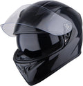 Motorcycle Street Bike Dual Visor Full Face Helmet - Small