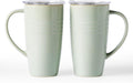 famiware Jupiter Large Coffee Mug Set - 20oz Ceramic Mugs with Lid
