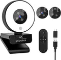 4K Autofocus Webcam with Light and Remote - Professional Video