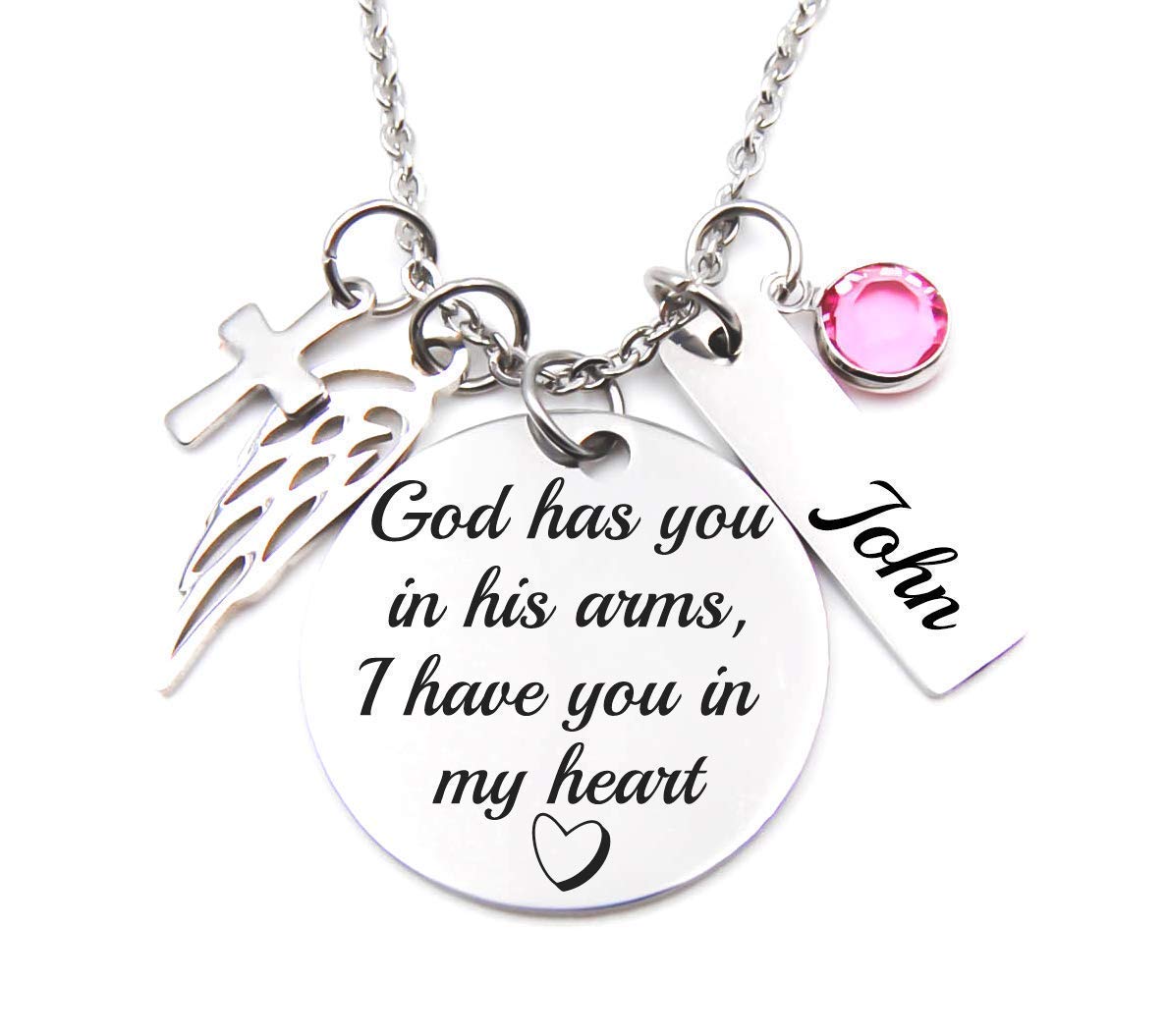 Memorial Jewelry Stainless Steel Pendant Necklace for Child Loss