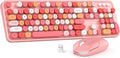 Wireless Keyboard and Mouse Combo Full Size Typewriter Style - Stylish