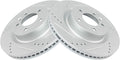 TRQ Front Performance Brake Rotors Set Vented G-Coated - Reliable