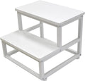 Nursery Step Stool Wooden and Metal Bed Steps - Stable 500 LB Capacity
