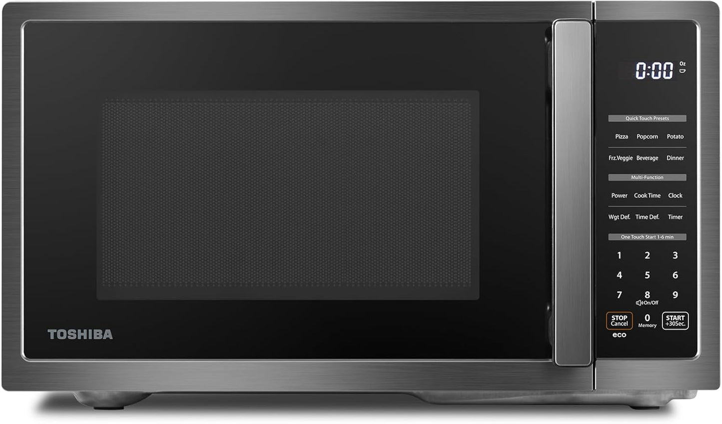 Toshiba 900W Microwave: 6 Auto Menus, Mute & Child Lock