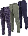 Men's Ultra Performance 3 Pack Fleece Active Tech Joggers - Zipper