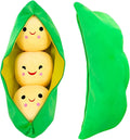Giant Peas in a Pod Plush Toy Pea Pod Pillow - Cute Removable Peas