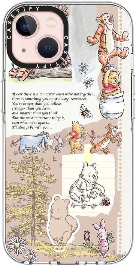 CASETiFY Clear iPhone 13 Case with Winnie The Pooh Design