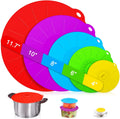 5 Pack - Heat Resistant Silicone Suction Lids - Fits All  - Guvvie