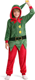 Kids Christmas Flannel Hooded Onesie 4-14 Years - Festive Characters