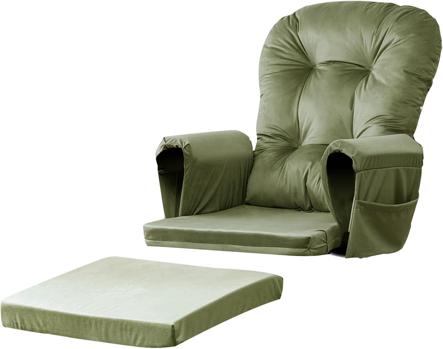 Lucky Monet Velvet Glider Rocker Replacement Cushions Set
