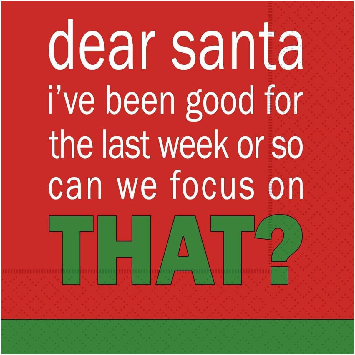 Christmas Cocktail Napkins: 'Dear Santa, I've Been Good.' Festive Paper Design - Pack of 40