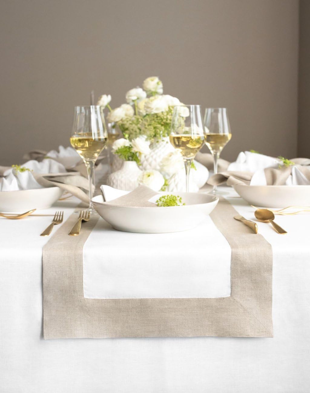 Elegant 100% Pure Linen Table Runner for Stylish Dining Decor