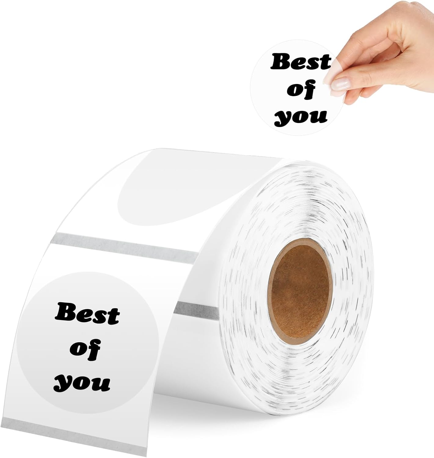 300 Clear 3'' Thermal Labels - Self Adhesive Circle Stickers