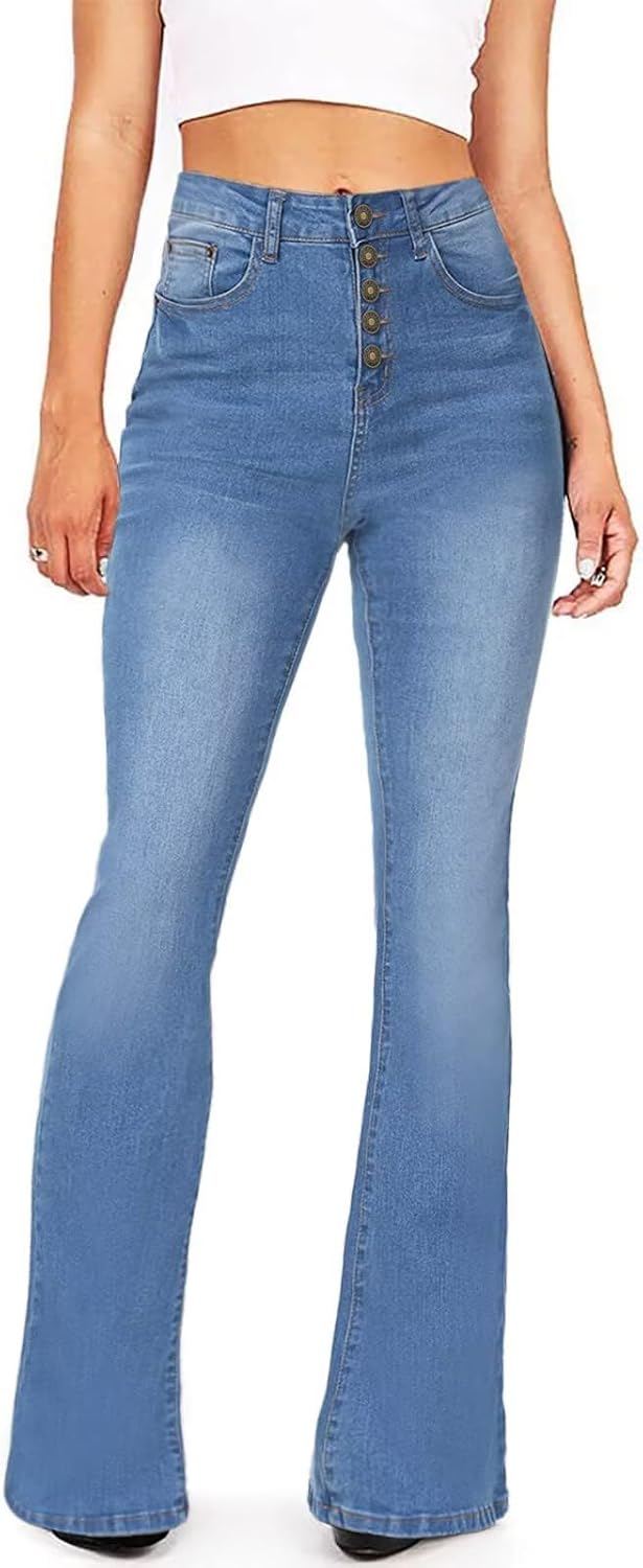 KDF Flare Jeans for Women - Stylish Bootcut Bell Bottoms
