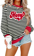 Christmas Sequins Sweatshirt Women Jolly Glitter Patch - Cozy Holiday
