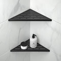 Corner Shower Shelf 10in Matte Black Stainless Steel Design