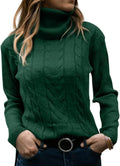 Warm Cable Knit Turtleneck Sweater for Women by Langwyqu