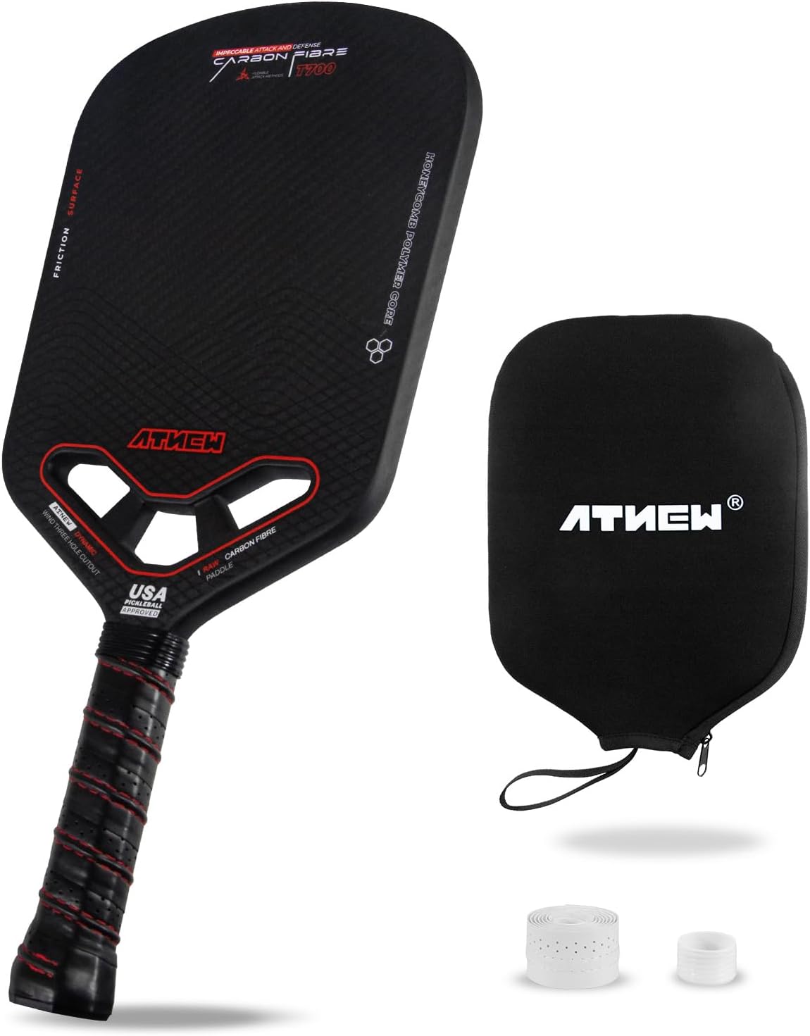 Pickleball Paddles T700 3K Carbon Fiber for Precision Play