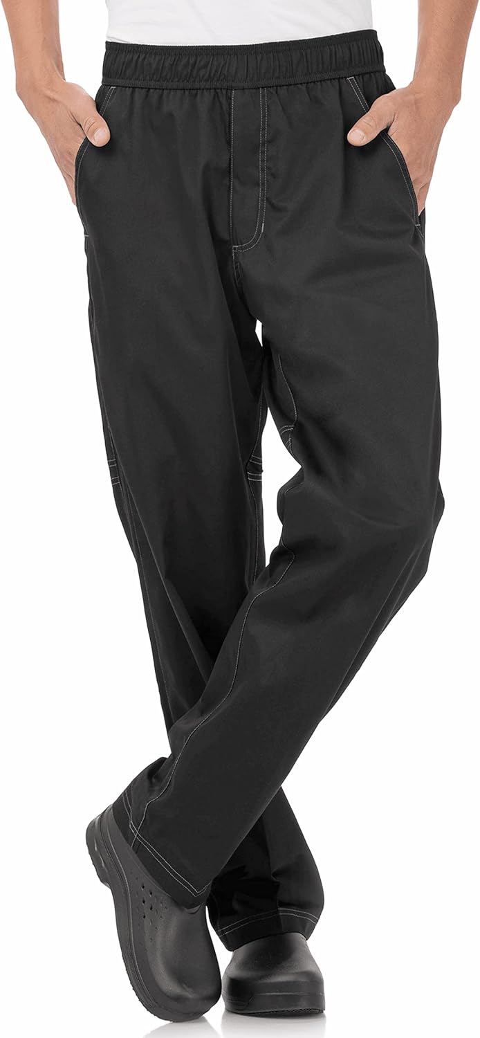 Chef Works Men's Cool Vent Baggy Chef Pants for Ultimate Comfort