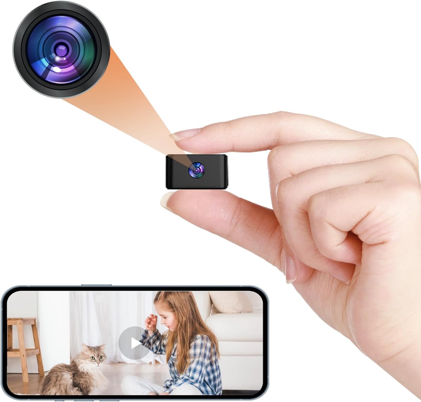 Mini Spy WiFi Cam - Real-time Security & Motion Detection