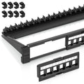 Everest 24-Port Keystone Patch Panel 4-Pack - Slim Keystones Only