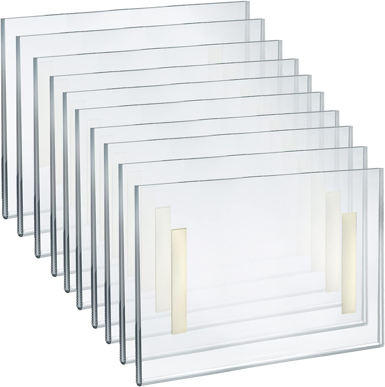 Self Adhesive Clear Acrylic Wall Sign Holder Frame 10-Pack