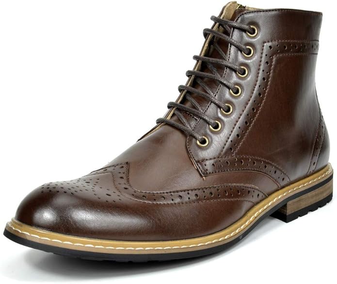 Bruno Marc Men's Dress Ankle Motorcycle Boots for Stylish Comfort