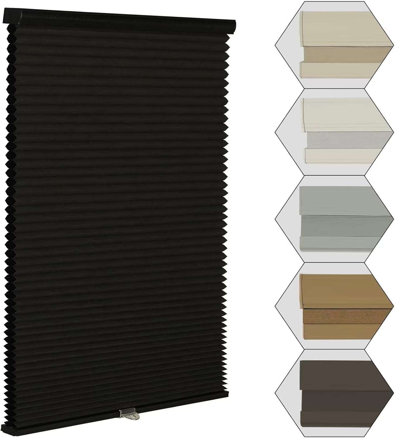 MYshade Cordless Blackout Window Blinds for Room Darkening
