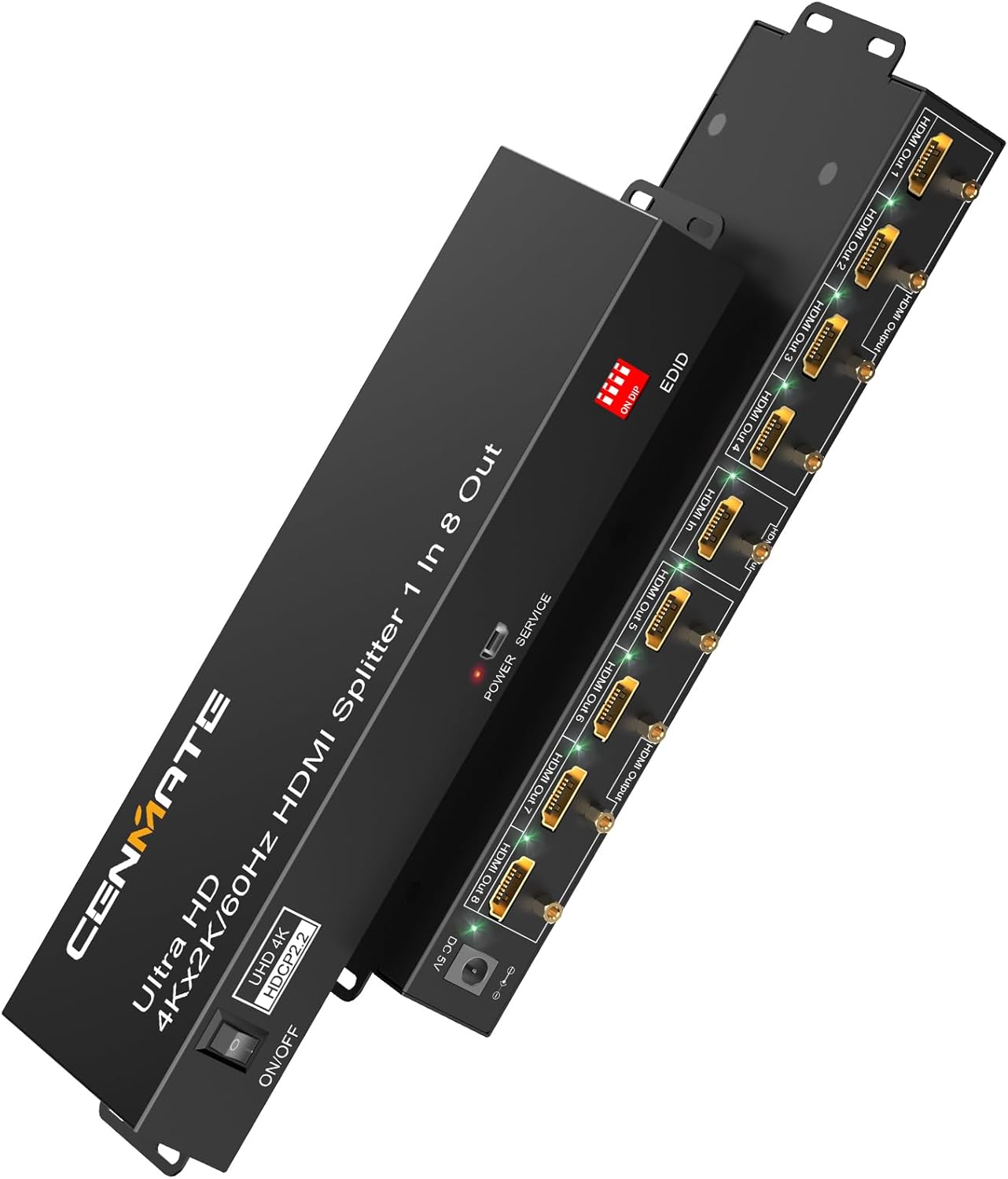 HDMI Splitter 1 in 8 Out for 4K Video Duplication and More
