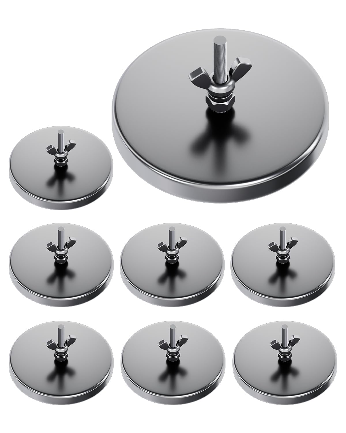 8Pack 3.2in Heavy Duty Magnets for Secure Mounting Solutions