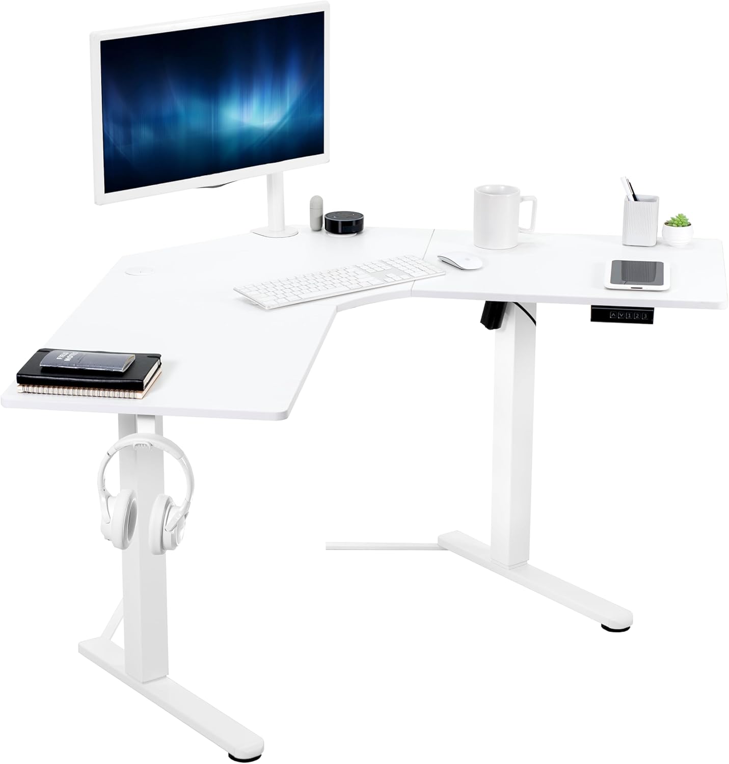 Electric Corner L-Shaped 47 x 47 in Standing Desk with Memory Presets