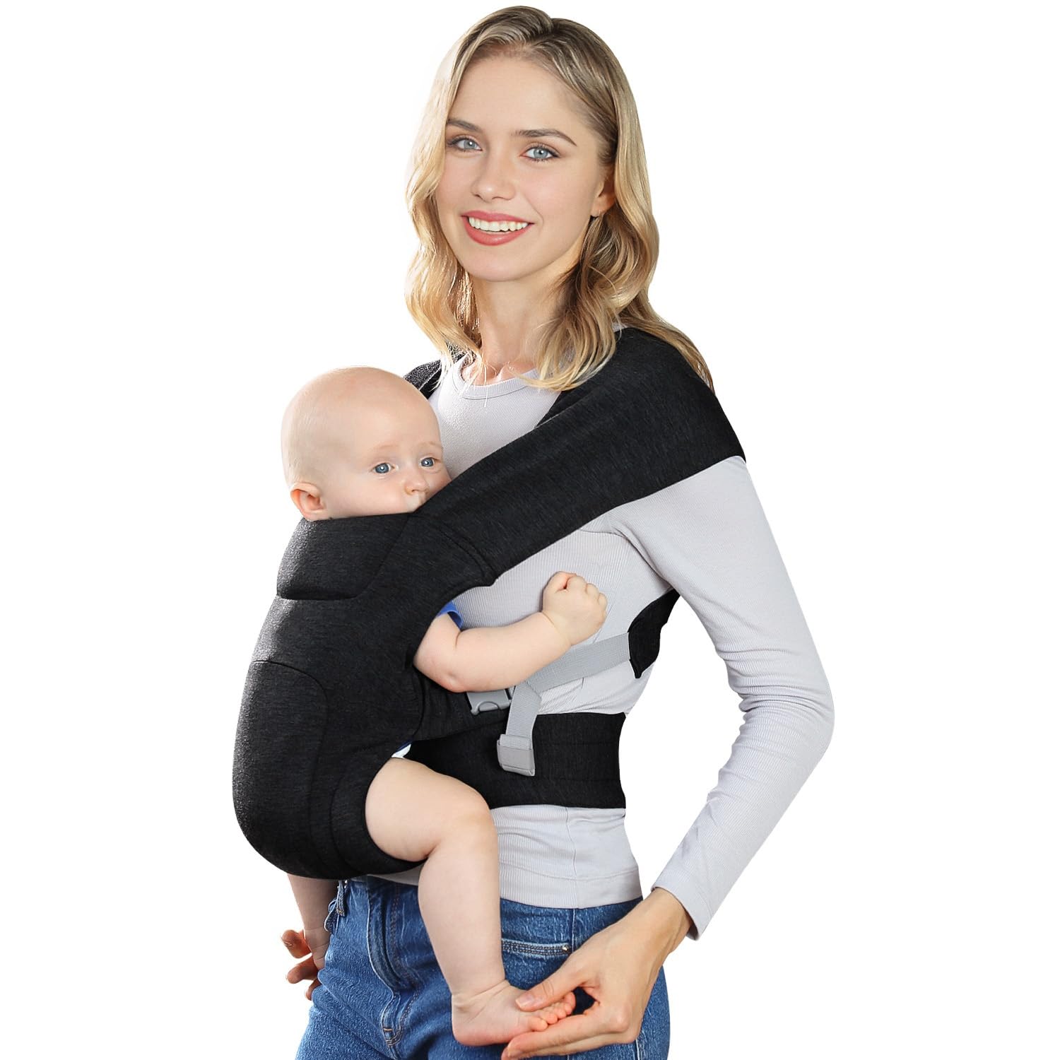 Newborn Carrier with Ergonomic Cross-Back Wrap for Comfort