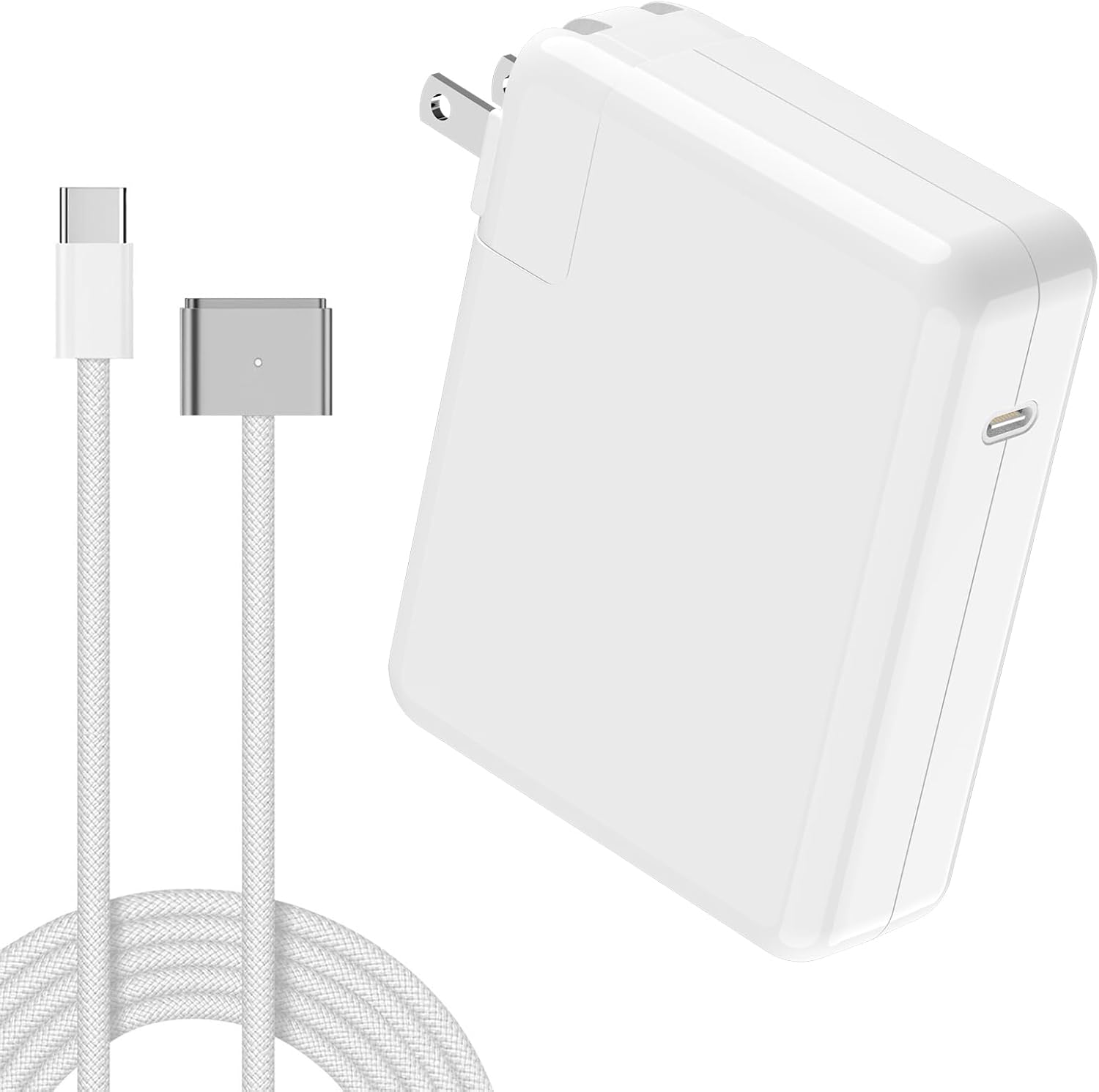 High Power Mac Book Charger with 6.6FT Braided Cable